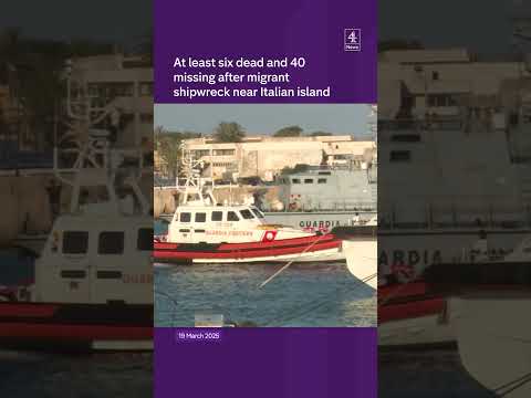 At least six dead and 40 missing after migrant shipwreck near Italian island