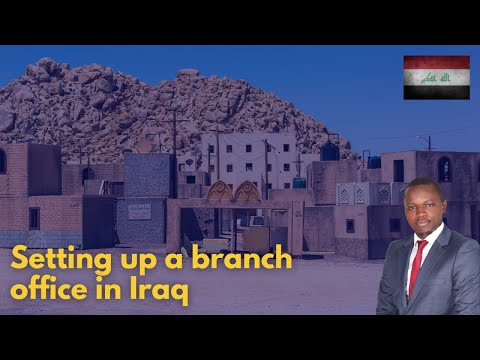 What are the steps to set up a branch office in Iraq?
